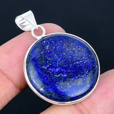 Lapis Lazuli Gemstone Handmade Antique Design Pendant Jewelry Gift 1.66"