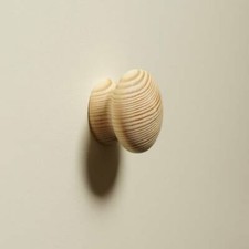 45mm Solid Pine Wood Wardrobe Knob / Cupboard / Drawer / Door / K52 + screw