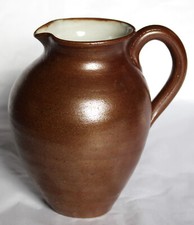 Large Vintage Style Pot-Bellied Earthenware Milk Jug