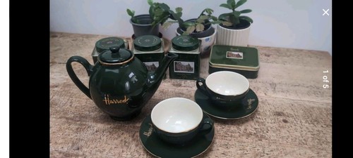 Harrods tea set and - harrods, tins