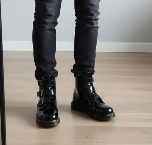 Martens castel patent boots - patent,