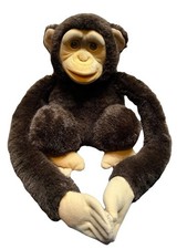 Vintage Chimpanzee Monkey Plush Ape Soft Toy Hand Puppet Internal Squeaker Ruhof