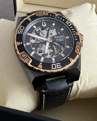 Mens bulova skeleton watch - mens,