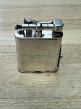 Dunhill 1930's Silver Plated Lift Arm Pipe Pocket Lighter With Extending Wick.