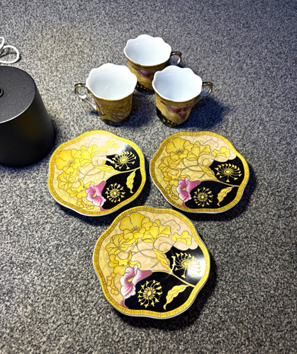 Porcelain floral tea cup - porcelain,