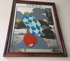 Extremely Rare Very Large Vogue Wall Mirror 29" ×23" EARLY MARCH 1919 Art Deco