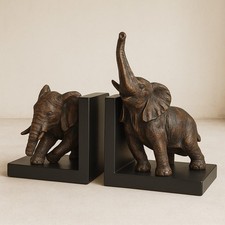 Playfully Elephant Bookends