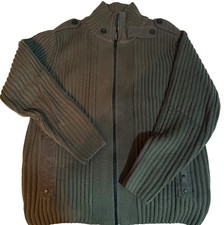 Mens medium green zip cardigan