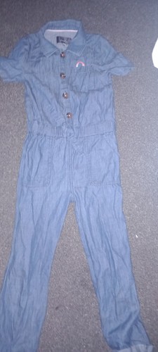 Girls denim joules jumpsuit - girls,