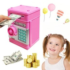 Piggy Bank Safe Money Box Bank Electronic Password Lock ATM Cash Coin Kids Gifts