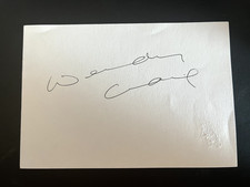 WENDY CRAIG - LEGENDARY BRITISH ACTRESS - SIGNED WHITE CARD