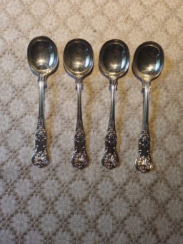 Silver plated soup spoons - plated,