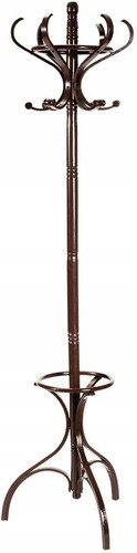 Costway brown wooden coat - wooden,