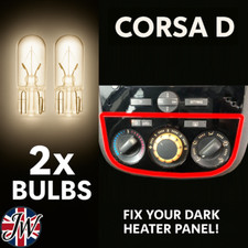 Corsa D (2006-2014) climate control panel lighting replacement bulbs