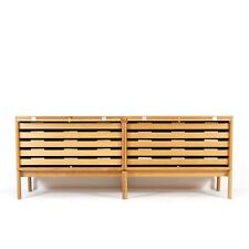 1 of 2 Retro Vintage Danish Oak Office Filing Cabinet Sideboard Mid Century 70s