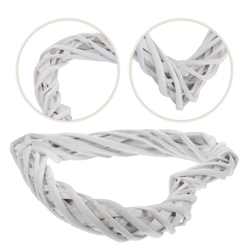 Wicker heart wreath white - heart,