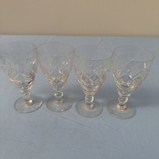5 x Vintage Lead Crystal Glass