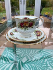 English Garden Elizabethan Staffordshire cup, saucer and plate