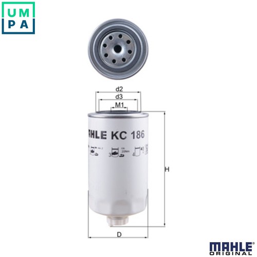 Fuel filter 186 for iveco - 186,