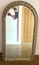 Very Old Possibly Antique Gold Coloured Framed Mirror