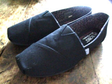 SKECHERS "BOBS" Black Plush Peace And Love Slip On Flats 33645W UK4 NEW