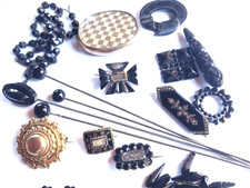 Job Lot Mourning Jewellery 9ct