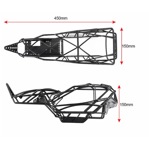 Black metal welding roll cage - black,