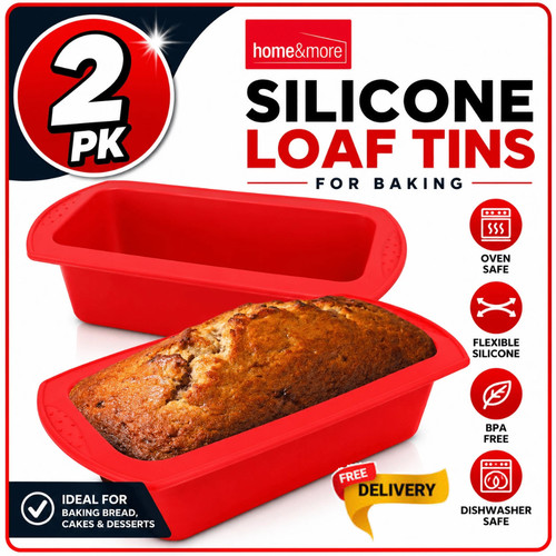 Pack silicone loaf tins - 2,