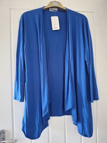 Blue open front draped - blue,
