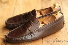 Tod's Tods Brown Leather Driving Shoes Loafers Mens UK 10 US 11 EU 44