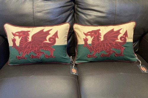 Pair welsh flag red dragon - pair,