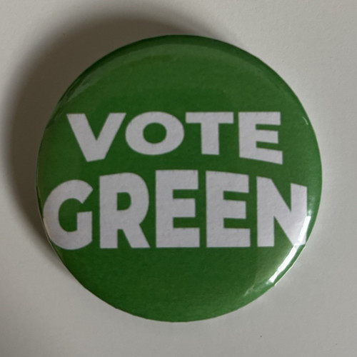 Green party plastic - party, back
