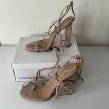 EGO Alexi nude suede lace up