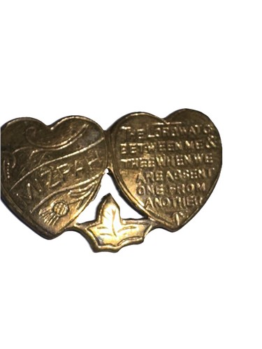 Mizpah double heart - mizpah, brooch