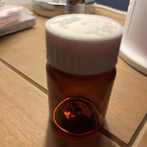 Pill bottle empty brown safety - empty,