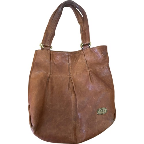 Vintage ugg brown leather tote - brown,