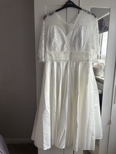 SHEIN curve Tea Length Wedding Dress