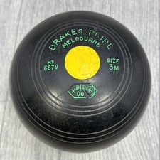 Drakes Pride Professional Lawn / Indoor Bowls Single Bowl Size 3M Black Green