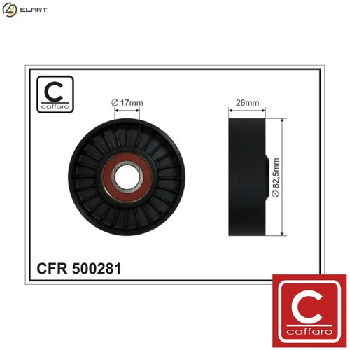 Tensioner pulley vribbed - vribbed, belt