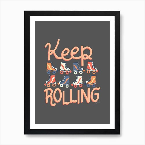Keep rolling retro roller - keep, on