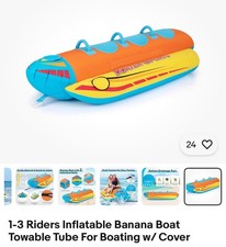 Inflateable Towable Water Toy Banana Boat 1-3 Riders