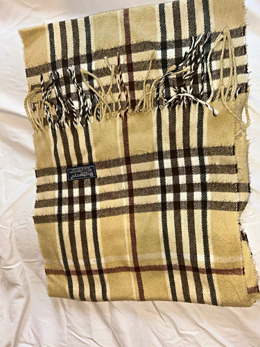 Burberrys beige check cashmere - burberrys,