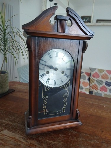 Wooden clock with pedulum - clock, and