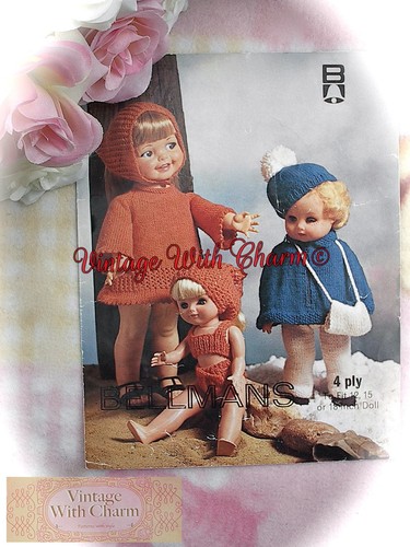 Vintage knitting pattern - vintage, baby