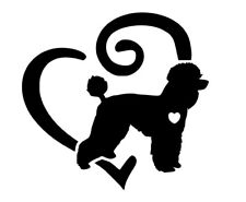 POODLE DOG LOVE HEART PET ANIMAL VINYL DECAL FOR CAR WINDOWS BODYWORK HOME ETC