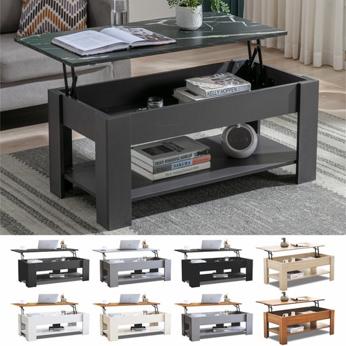 Coffee table with storage lift - with,