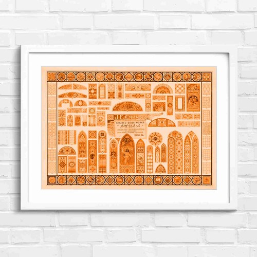 Vintage stained glass - vintage, art