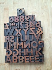 Vintage wooden letterpress - wooden,