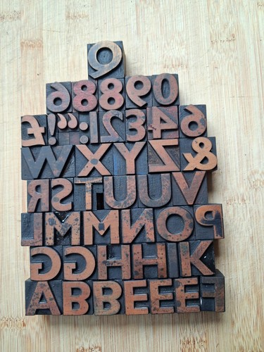 Vintage wooden letterpress - wooden,