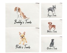 Dog treat bag - personalised puppy spaniel bulldog terrier boxer labrador